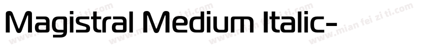 Magistral Medium Italic字体转换